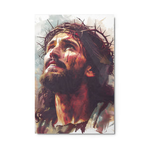 Jesus With Crown of Thorns Metal print