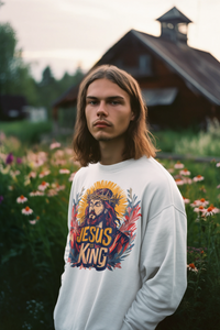 Jesus is King Cotton Unisex Premium Sweatshirt