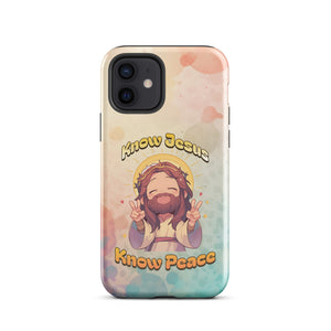 Know Jesus Know Peace Chibi Tough Case for iPhone®