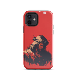 Jesus With Crown Of Thorns Silhouette Tough Case for iPhone®