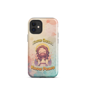 Know Jesus Know Peace Chibi Tough Case for iPhone®