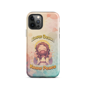 Know Jesus Know Peace Chibi Tough Case for iPhone®