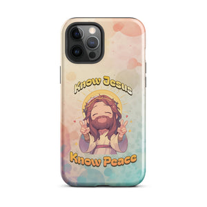 Know Jesus Know Peace Chibi Tough Case for iPhone®