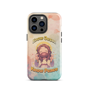 Know Jesus Know Peace Chibi Tough Case for iPhone®