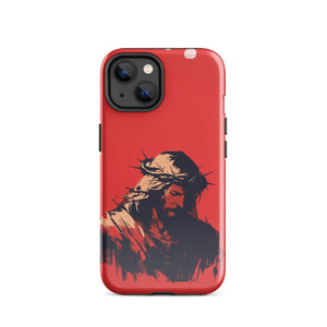 Jesus With Crown Of Thorns Silhouette Tough Case for iPhone®