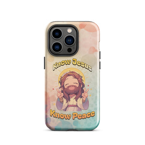 Know Jesus Know Peace Chibi Tough Case for iPhone®