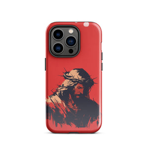 Jesus With Crown Of Thorns Silhouette Tough Case for iPhone®