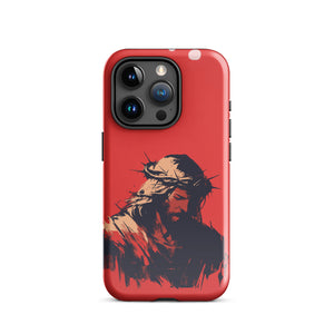 Jesus With Crown Of Thorns Silhouette Tough Case for iPhone®