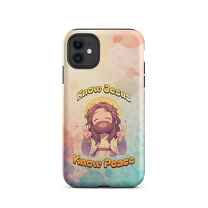 Know Jesus Know Peace Chibi Tough Case for iPhone®