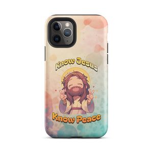 Know Jesus Know Peace Chibi Tough Case for iPhone®