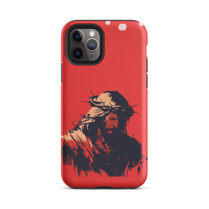 Jesus With Crown Of Thorns Silhouette Tough Case for iPhone®