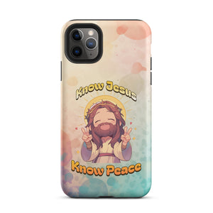 Know Jesus Know Peace Chibi Tough Case for iPhone®