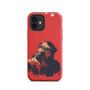 Jesus With Crown Of Thorns Silhouette Tough Case for iPhone®