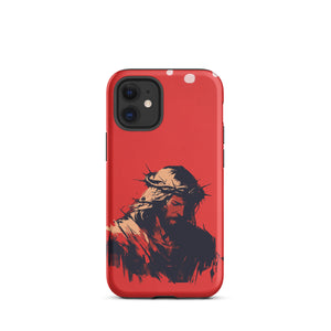 Jesus With Crown Of Thorns Silhouette Tough Case for iPhone®