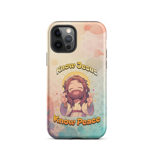 Know Jesus Know Peace Chibi Tough Case for iPhone®