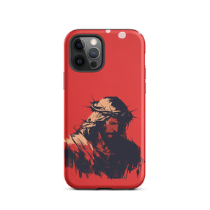 Jesus With Crown Of Thorns Silhouette Tough Case for iPhone®