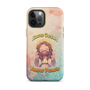 Know Jesus Know Peace Chibi Tough Case for iPhone®