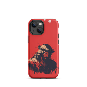 Jesus With Crown Of Thorns Silhouette Tough Case for iPhone®