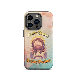 Know Jesus Know Peace Chibi Tough Case for iPhone®