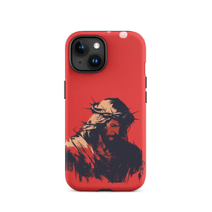 Jesus With Crown Of Thorns Silhouette Tough Case for iPhone®