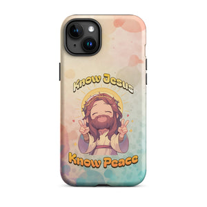 Know Jesus Know Peace Chibi Tough Case for iPhone®