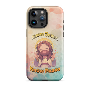 Know Jesus Know Peace Chibi Tough Case for iPhone®