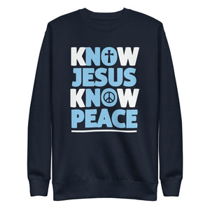 Know Jesus Know Peace Cotton Unisex Premium Sweatshirt