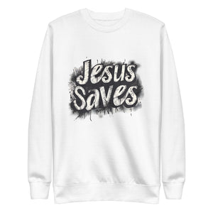 Jesus Saves Cotton Unisex Premium Sweatshirt