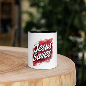 Jesus Saves Mug with Color Inside