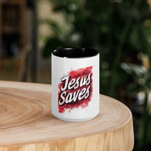 Jesus Saves Mug with Color Inside