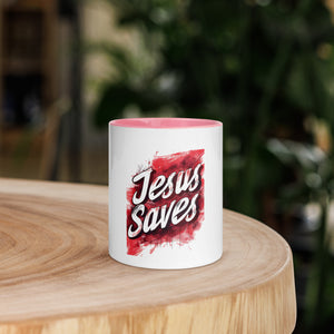 Jesus Saves Mug with Color Inside