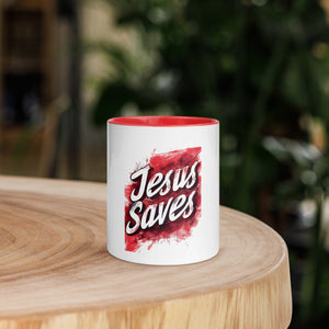 Jesus Saves Mug with Color Inside