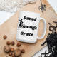 Saved By Jesus - White glossy mug